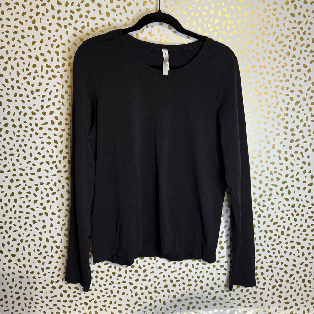 Athleta Black Fitted Long Sleeve Tee